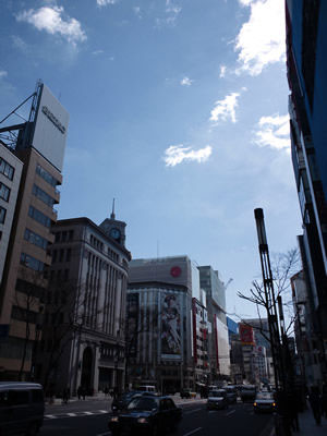 初春の晴天