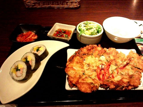 チヂミと海苔巻き