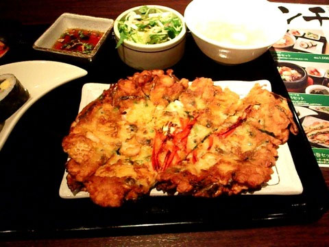 チヂミのアップ