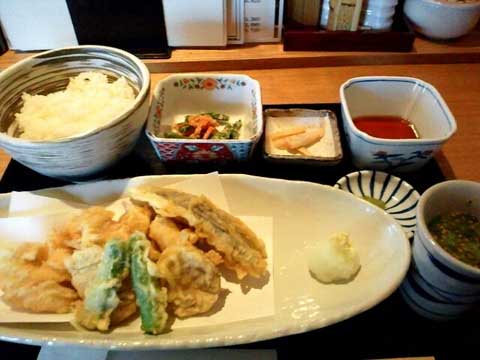 小鉢・天つゆ・ごはん・漬物・メイン