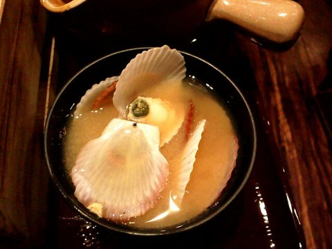 豪華なほたての味噌汁