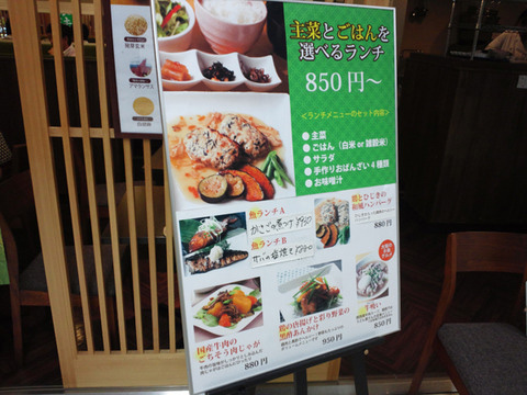 お店の前の看板